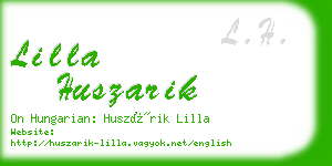 lilla huszarik business card